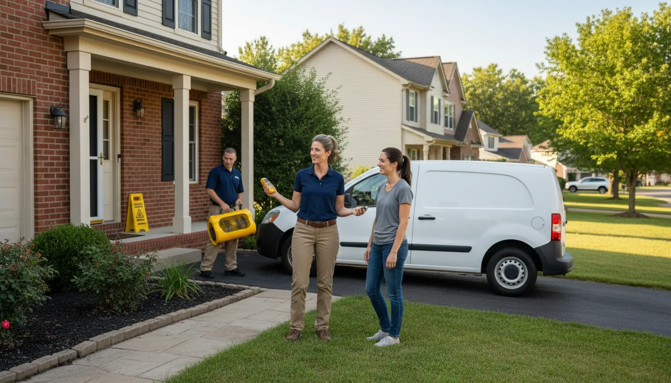 Residential water damage restoration in Spearsville, LA